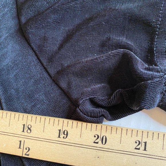 Jonden by Linda Stead Black Top 2X Washed Acetate Lyocell Square Neck Minimalist - Picture 7 of 8